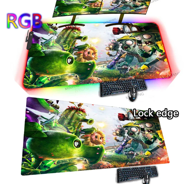 Desk Mat 1200x600 Plants Vs Zombies Mouse Pad 100x50 Carpet Mouse Computer Extra Large Gaming Mat Huge Rug Rgb Led Backlit Anime 4