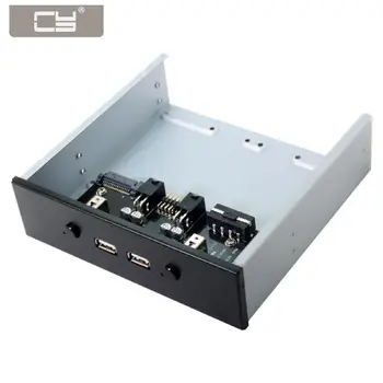 

CY Two Switch & USB 2.0 HUB 2 Ports Front Panel to 9Pin Cable for 5.25" CD-ROM Bay