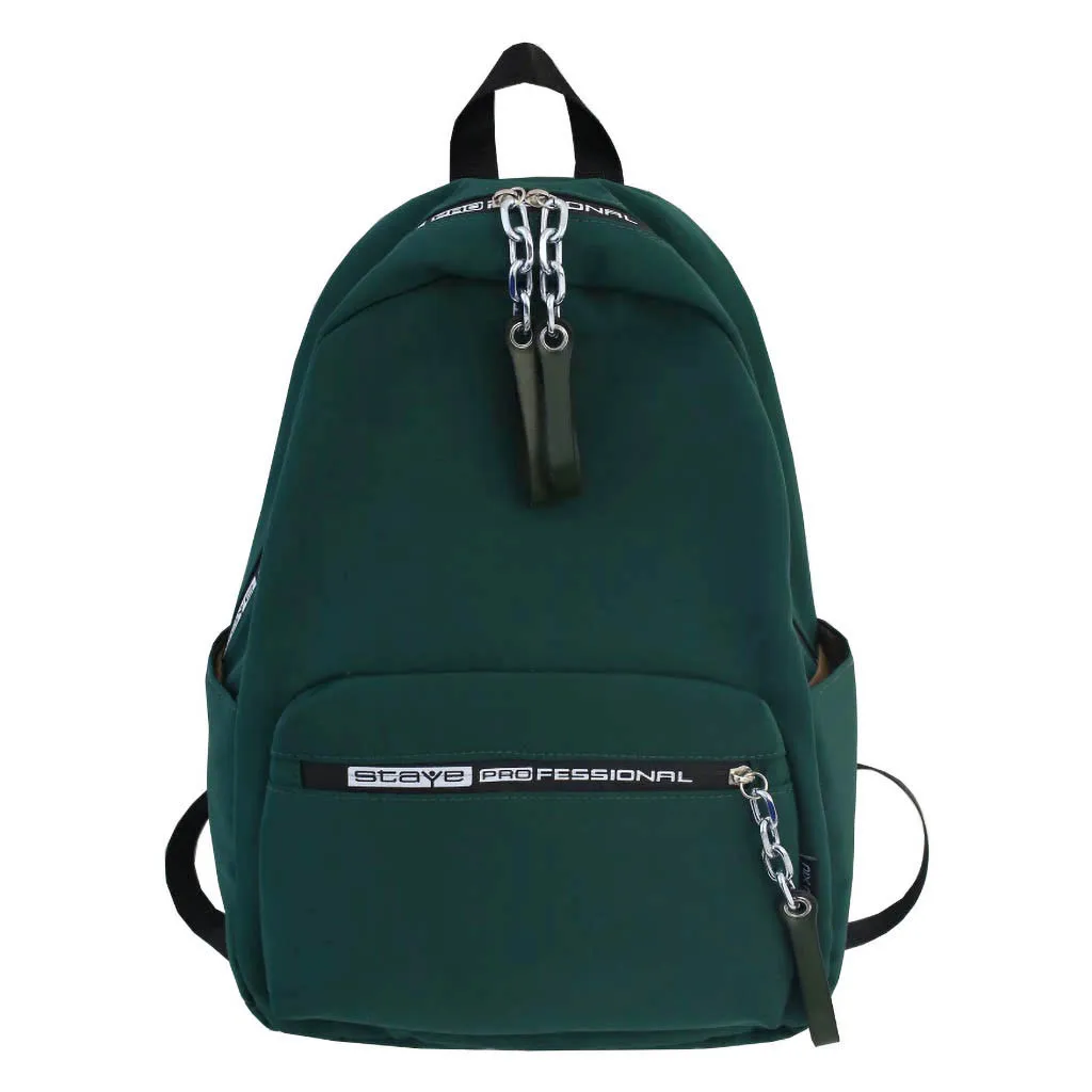 

Fashion Woman Simple Backpacks lady Campus Style Pure Color Big capacity Leisure Double shoulder bag Backpack School Bag #801