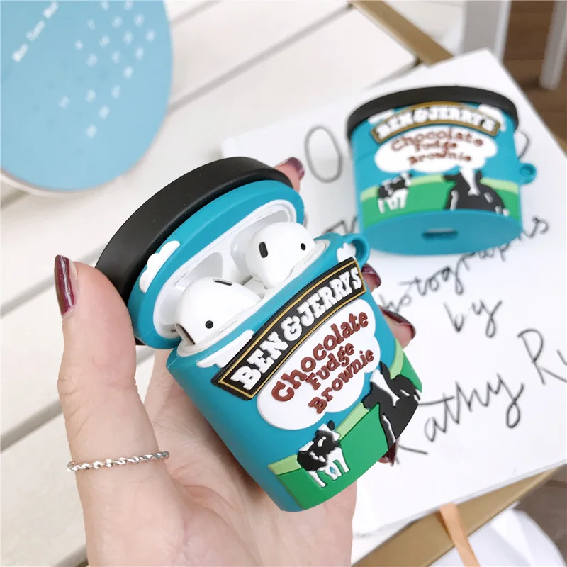 Hot Fun Ice Cream Cup Silicone Earphone Protective Bluetooth for Airpods 1 2 pro Personalized Wireless Headphone Case|Earphone Accessories| - AliExpress