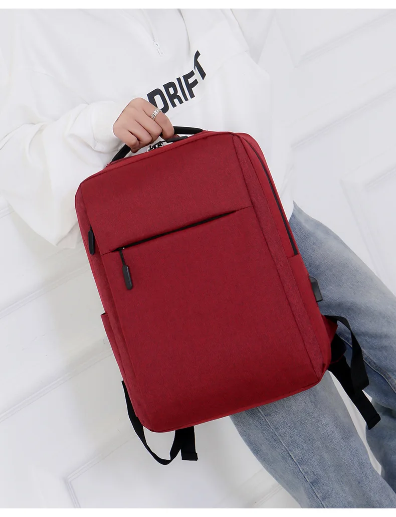 SKOANBE Backpack Men's Leisure Outdoor USB Charge Charging Sports Backpack Business Computer Bag Travel Bag External Outside Bag