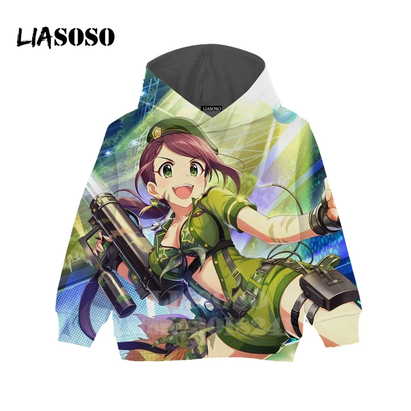 Children 3D Print Idol Master Cinderella Girl Hoodie Kids Anime Sweatshirt Boy Girl Long Sleeve Top Baby Teens Pullover B173-25 - Цвет: 7