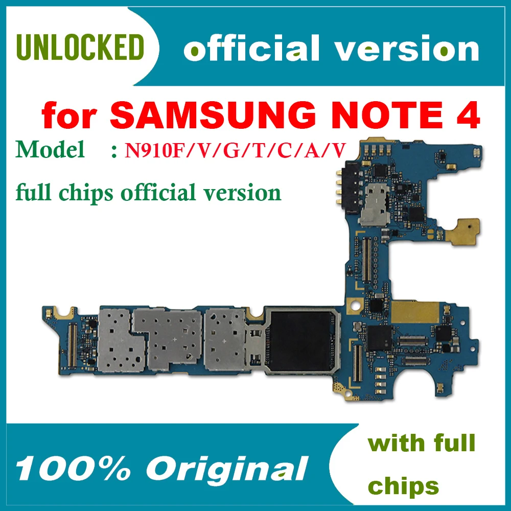 Для Samsung Galaxy Note 4 N910F материнская плата для N910C N910U N910G N910T N910A N910P N910V плата|Антенны