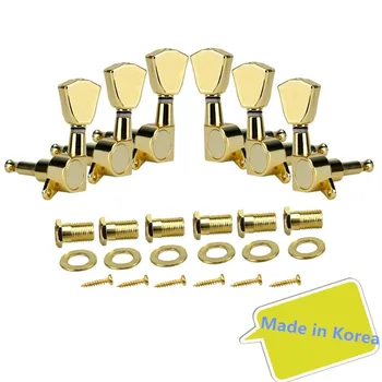 

Set of 3L3R Guitar Machine Heads Tuners 1:15 Electric Guitar Tuning Keys Pegs Gold Guitar Parts & Accessories,Made in Korea