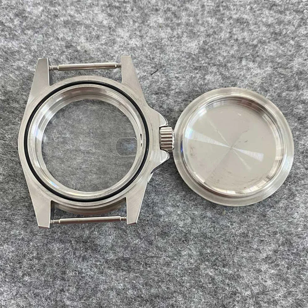

39.5MM One-way Counterclockwise Glass Sapphire Watch Case Rotation 120click Stainless Steel Case for NH35/NH36 Watch Movement