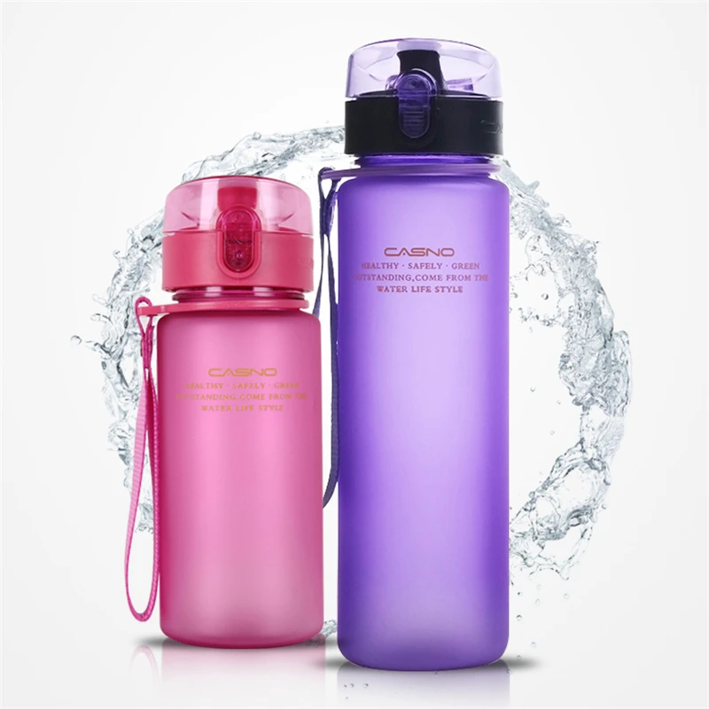 Пластиковая бутылка для воды BPA Free Tour, уличные герметичные бутылки, Портативный питьевой чайник, матовая бутылка для воды 560 мл/400 мл