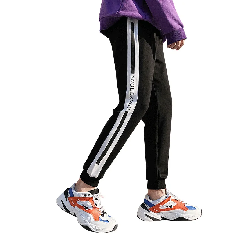 Осенние повседневные брюки тренд Универсальный корейский стиль Slim Fit капри брюки в гонконгском стиле Молодежные крутые брюки с резинками на щиколотках