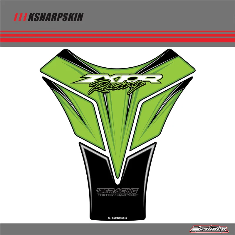 3D наклейка ADESIVI наклейка эмблема защитный Танк Pad Cas крышка подходит для KAWASAKI zxzx10r - Цвет: K-YG-KWSK-10R-06