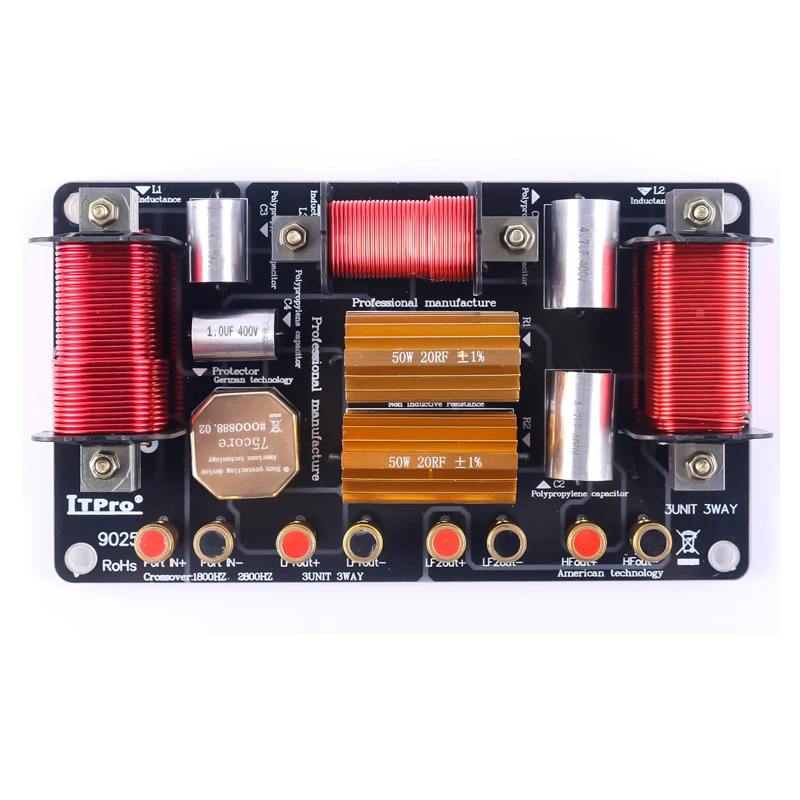 1800 Вт двойной бас 2 Way 3 блок Hi-Fi динамик делитель частоты высоконизкий кроссовер фильтры с твитером защита предохранителя M9025