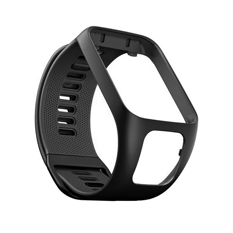 Черный Ремешок на запястье для TomTom 2 3 Runner Spark Music сменный Браслет мягкий браслет для часов силиконовый ремень часы Браслет аксессуар - Цвет ремешка: Черный