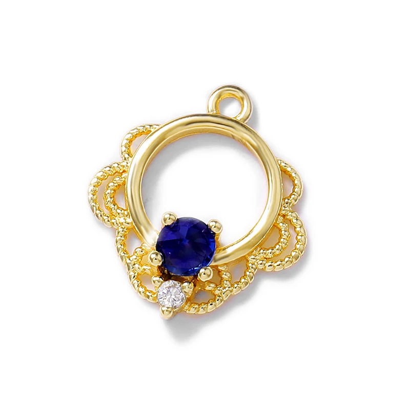 

Factory wholesale Gold Color Brass and Zircon Charms Pendants Necklace and Bracelet Earring Diy Jewelry Accessories