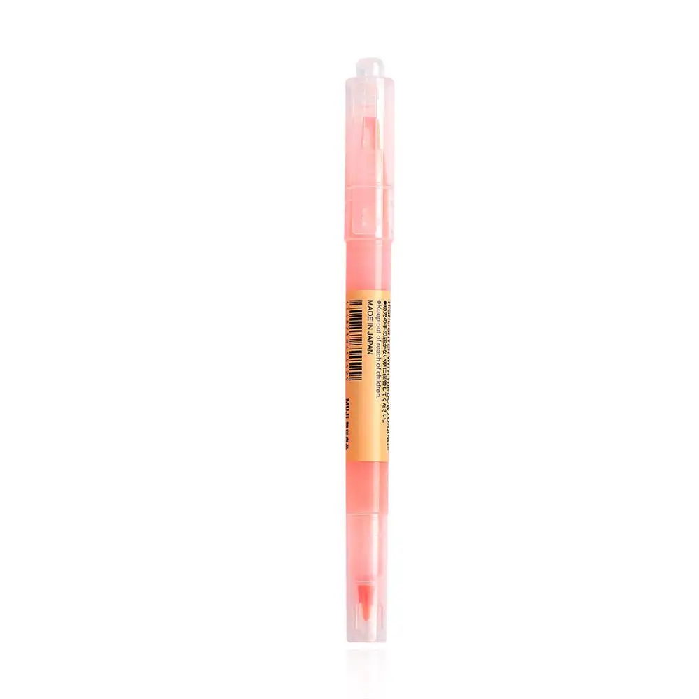 1 шт., MUJI, двойная головка, перспективное окно, яркие цвета, маркеры, маркеры, ручка, милая флуоресцентная ручка, школьные принадлежности - Цвет: orange
