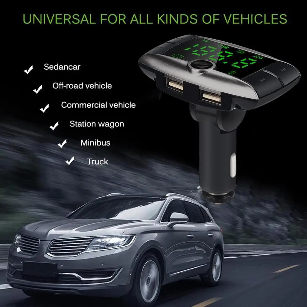 Универсальный Автомобильный MP3-плеер 87,5-108 МГц FM беспроводной Bluetooth fm-передатчик модулятор Автомобильный комплект MP3-плеер двойной USB зарядное устройство 3 Новинка