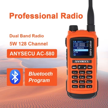 

ANYSECU AC-580 GP8800 ham Walkie Talkie Dual PTT Bluetooth Waterproof TPU Bluetooth Programming LED vivid LIGHT Transceiver