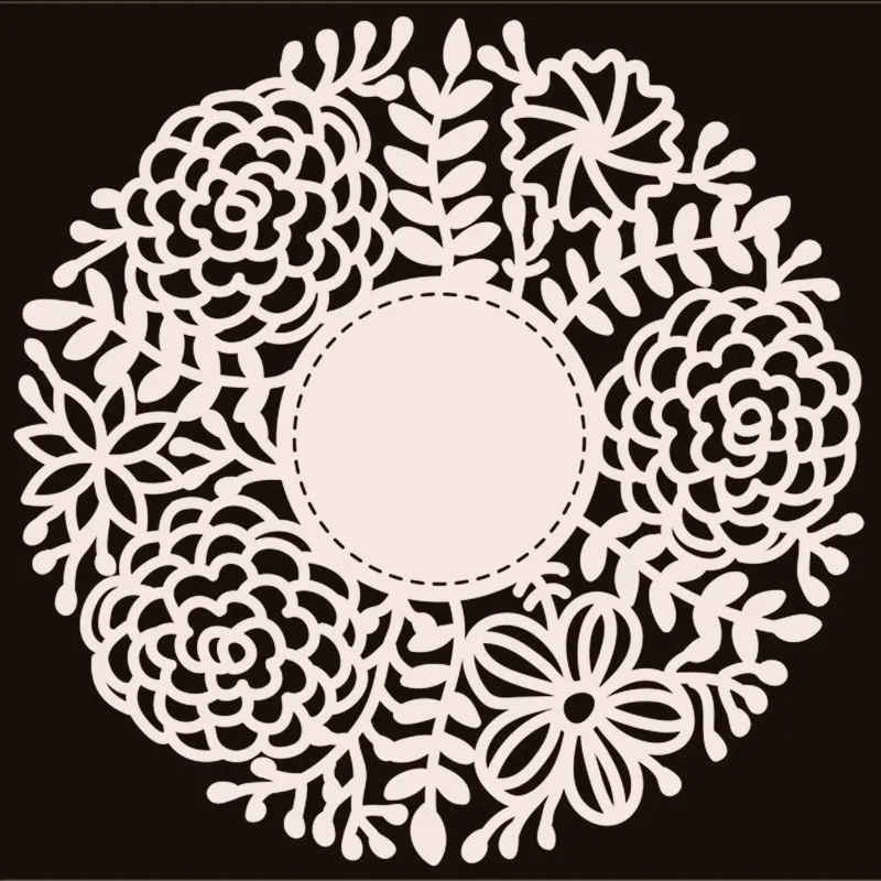 

GJCrafts Flower Bloom Frame Metal Cutting Dies New Stitched Stencil for Card Making Scrapbooking Dies Embossing Paper Stencil