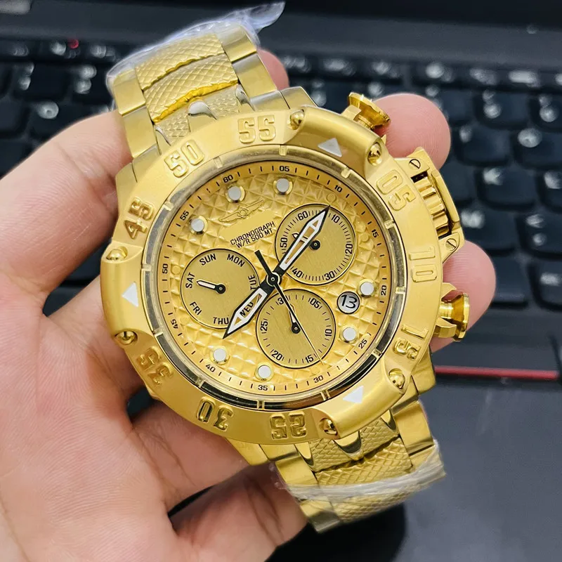 Undefeated Subaqua Mens Quartz Watch Stainless Steel Chronograph Invincible Luxury Invicto Reloj De Hombre For Dropshipping | Наручные
