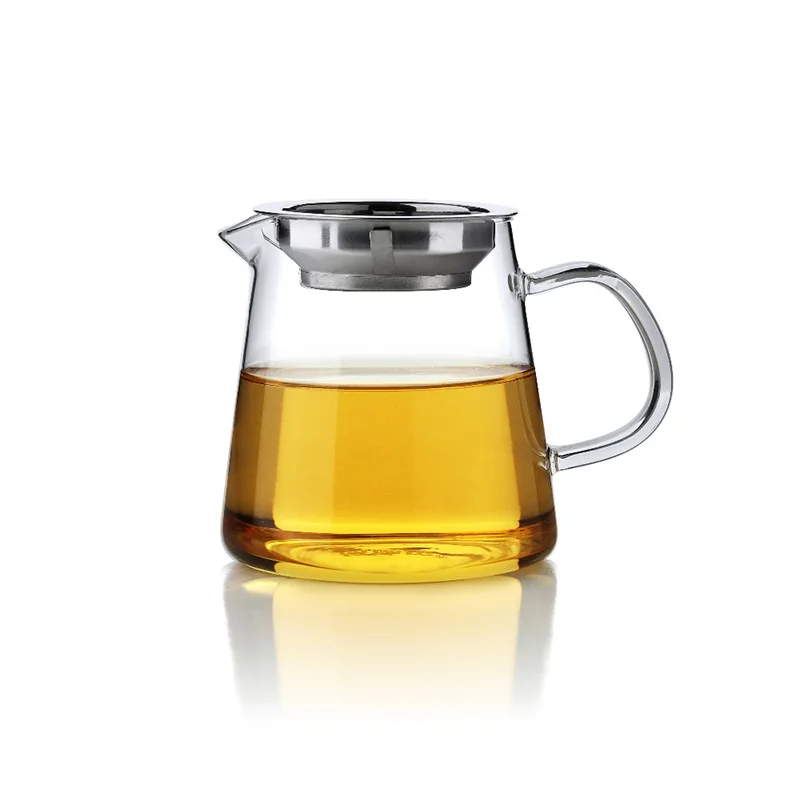 Various shaped Heatable Glass Fair Mug with Stainless Steel Filter Kung fu Teaset Water Beer serving cup Coffee Juice | Дом и сад