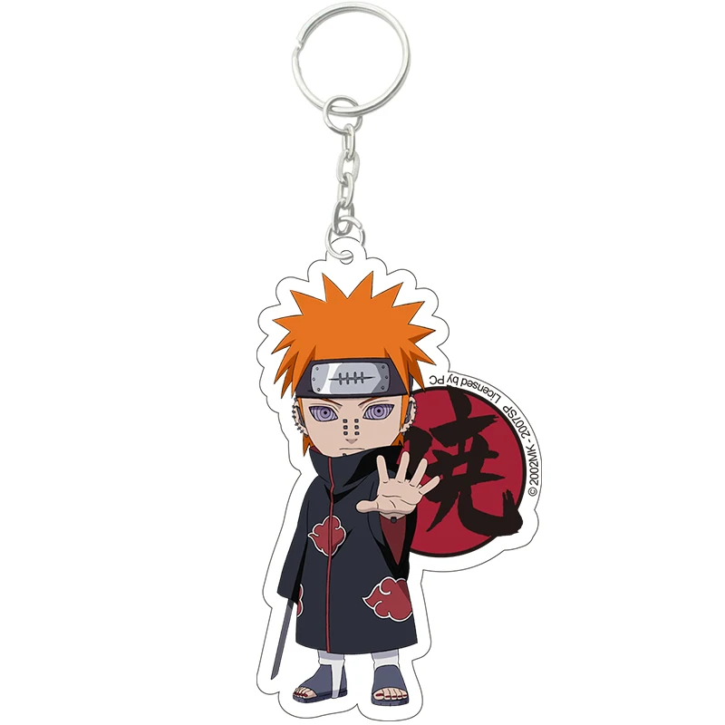 Anime NARUTO Akatsuki Uchiha Itachi Cosplay Props Pein Pain Sasori Konan Deidara Kisame Kids Adult PVC Keychain Pendant Toy New - Цвет: C
