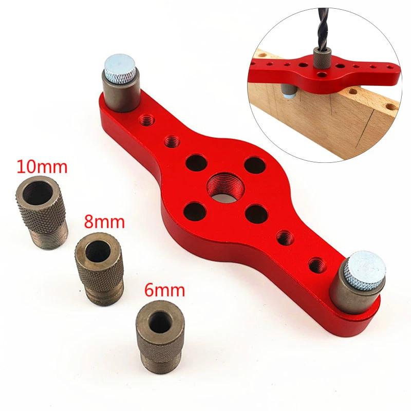 6 8 10mm Vertical Pocket Hole Jig Woodworking Dowelling Center Doweling