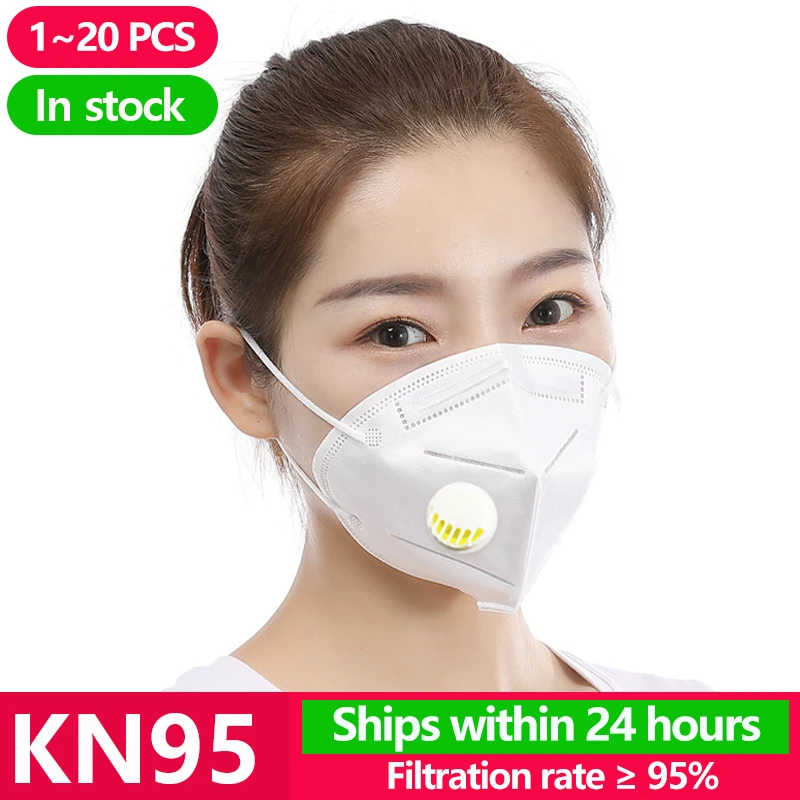 

KN95 Disposable Face Masks N95 Protective Filter Mouth Respirator Dust Mask Flu Facial template ffp2 ffp3 kf94 Pm2.5 mouth Cover