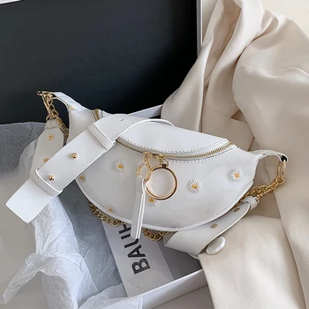 

New Small PU Leather Crossbody Bags For Women Summer Sweet Elegant Shoulder Handbags Female Travel Chain Cross Body Bags