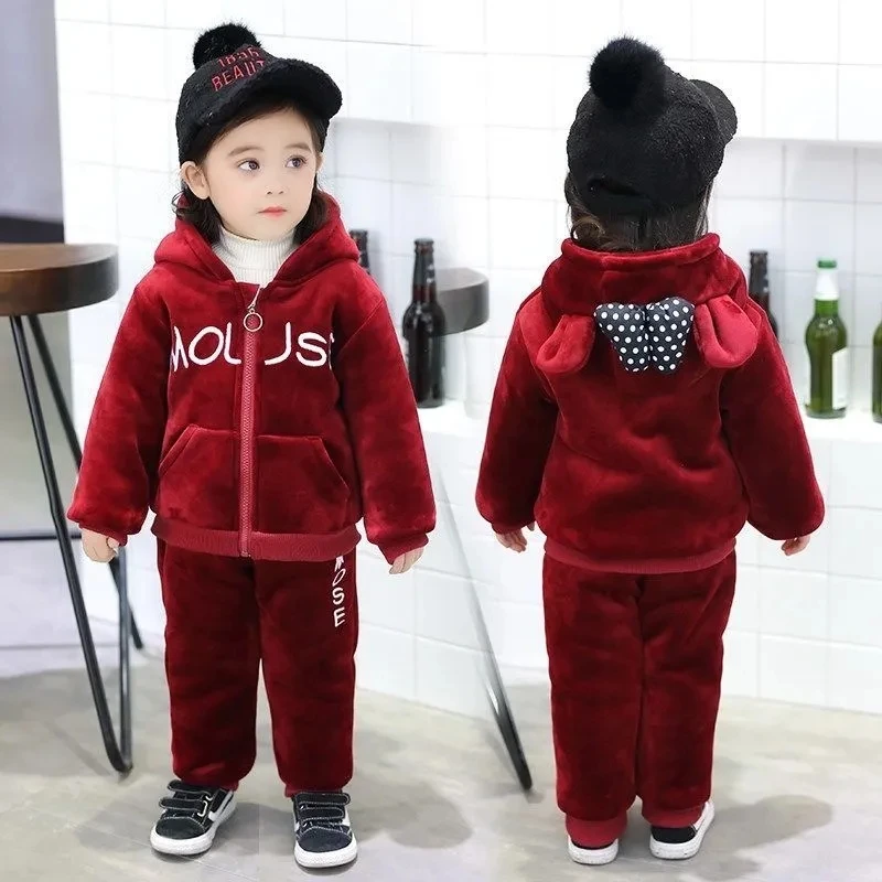 Girls' Golden Velvet Winter 2pc Set