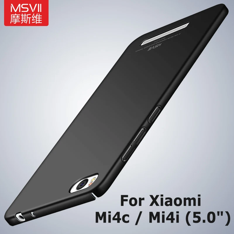Чехол для Mi4C Тонкие Матовые чехлы Msvii Xiaomi Mi4i Mi 4i Mi4 C чехол Xiomi Xaomi 4C из поликарбоната