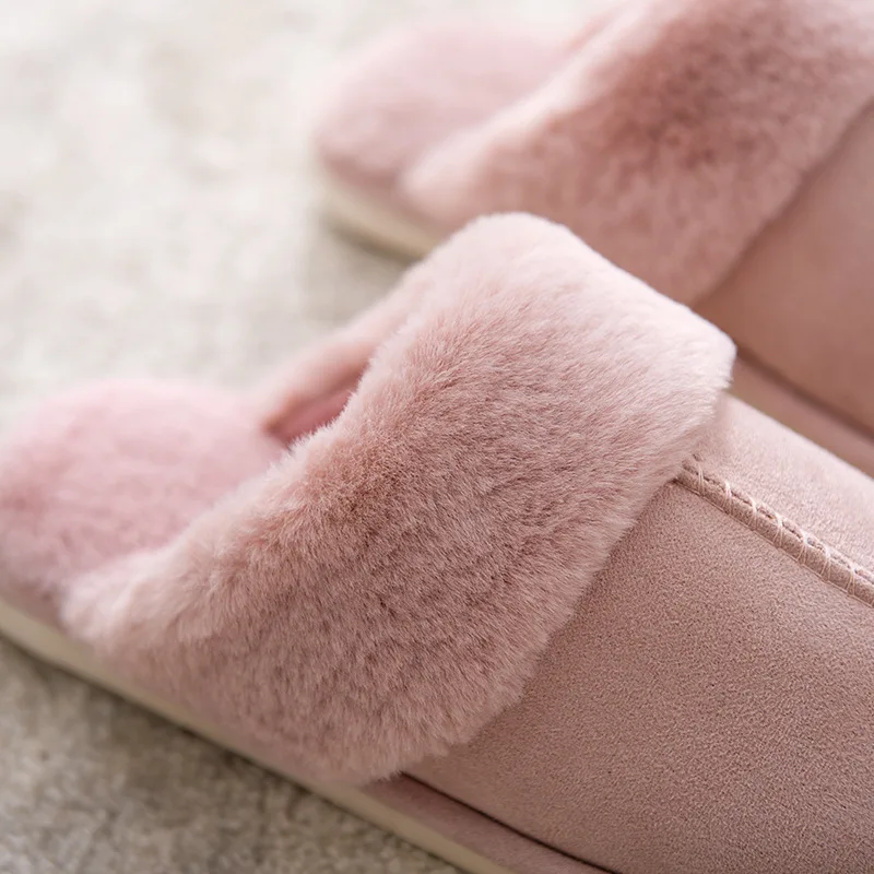 

Fashion New Style Household Autumn And Winter Pick up Hair Mouth Simple Cotton Slippers Men And Women Adult Floor Anti-slip Sued