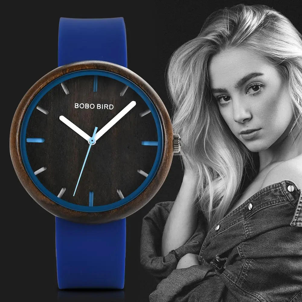 Reloj Muje БОБО птица деревянная женщина часы Мода и простота стиль relogio fem