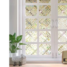 60*200 см 3D пленка для окна непрозрачная матовая тонированная без клея анти-УФ Наклейка на окно статичный оконный цепляется не клейкая пленка винил