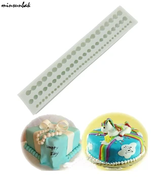 

minsunbak Pearl Shape Lace Strip Fondant Silicone Mold DIY Cake Edge Decoration Tool Chocolate Candy Mold