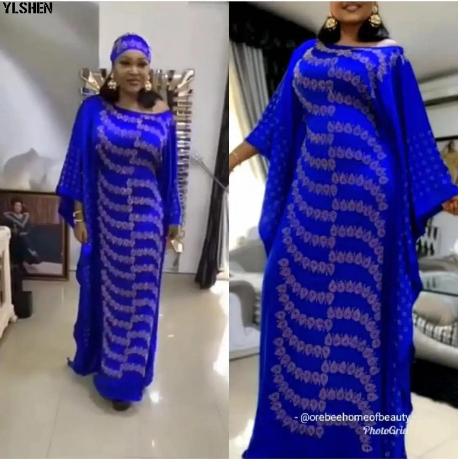 Африканские платья для женщин Дашики африканская одежда абайя Дубайский хиджаб мусульманское длинное платье кафтан бубоу халат Африканское платье для леди