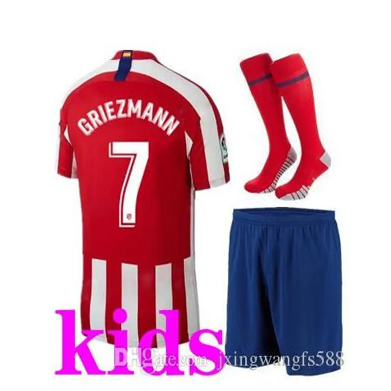 Детский комплект, новинка, Футбольная Футболка, VITOLO GAMEIRO DIEGO, COSTA SAVIC, LEMAR, SAUL, GRIEZMANN, KOKE, tomas19/20, Детская футбольная рубашка - Цвет: kids