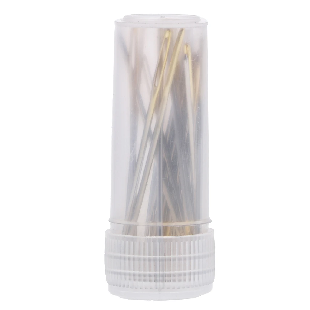 30Pcs Large Knitting Sewing Needles Gold Eye Cross Stitch Tapestry Needles for Beginners Adults