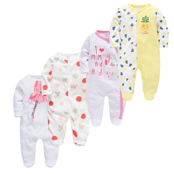 

Honeyzone 3 4 pcs Baby Clothes ropa de bebe Newborn Boy Rompers 100% Cotton Cartoon Jumpsuit Girls Jumpsuit