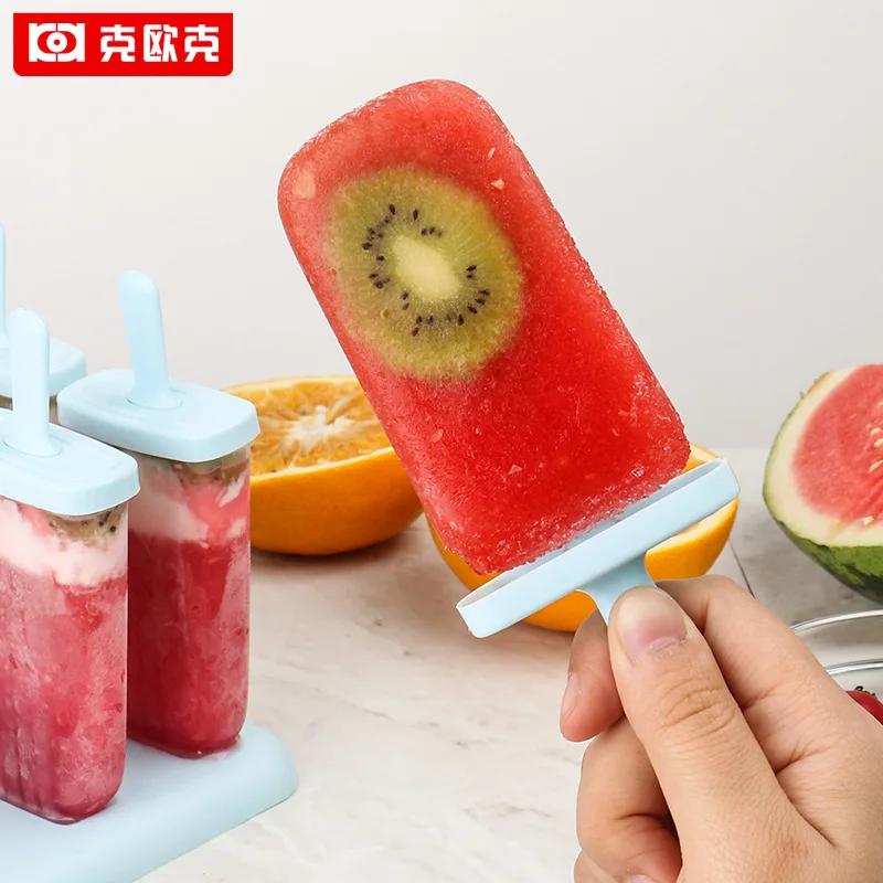 

DIY Ice Cream Molds 6pcs Per set Ice Cream Tools PP Rectangle Star Round Shaped Popsicle Molds Reusable KEOUKE Kitchen Tools N