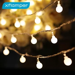 xflamper 10M Ball LED String Lights 8 Lighting Modes Fairy Light Holiday for Garland Wedding Party New Year Valentine Decoration
