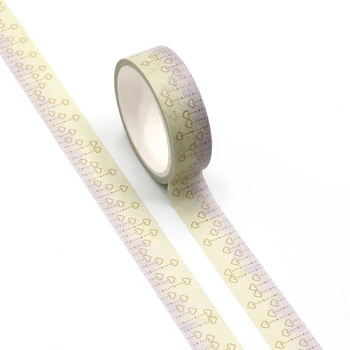 

NEW 1pc Cute Dotted line and Hearts Washi Tape Kawaii Scrapbooking Tool Adhesive Masking Tape Photo Album Diy Decorative Tape