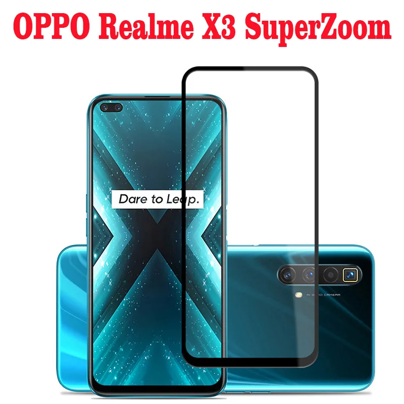 2 шт полное покрытие закаленное стекло для OPPO Realme X3 суперзум Защитная пленка