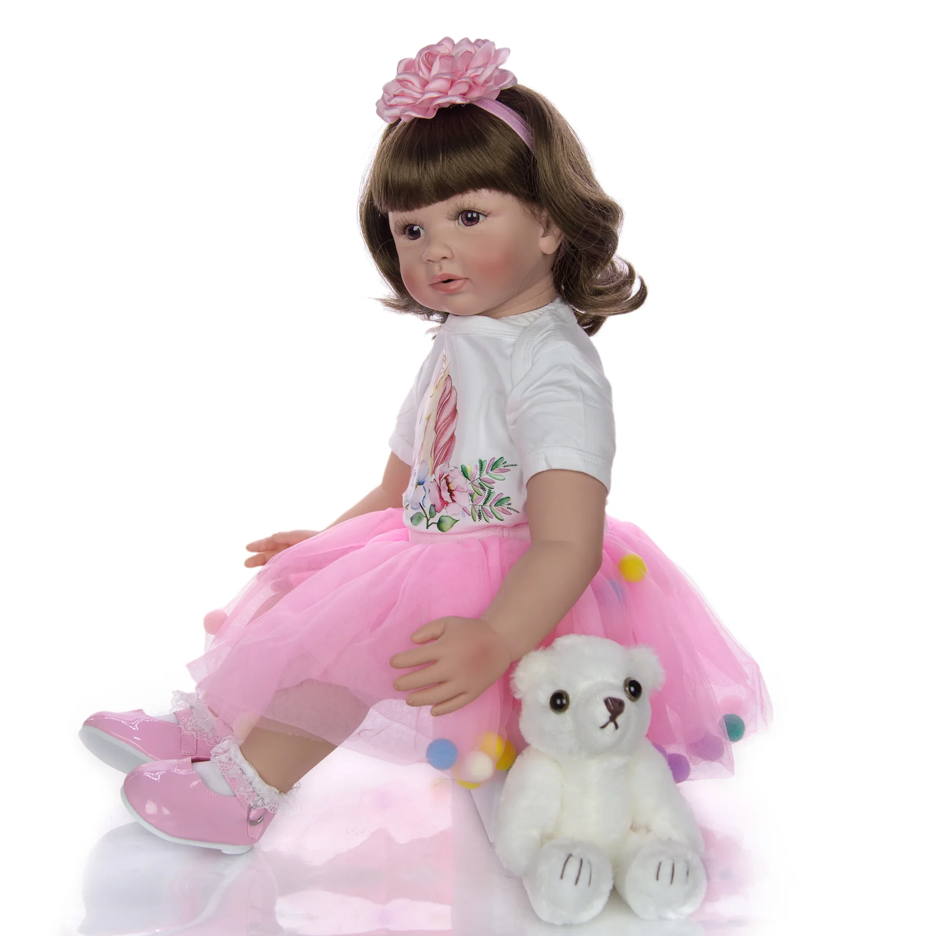 Bebe Reborn Princesa 60 Cm - Boneca Reborn Silicone