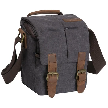 

Camera Bag Waterproof Canvas Trim Dslr Slr Shockproof Padded Camera Bag