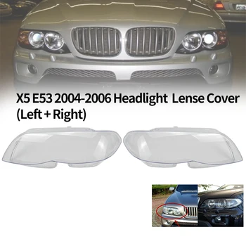 

1 Set Car Headlight Head Light Lamp Lens Clear Lens Cover For-BMW X5 E53 2004-2006 Headlight Lens Cover