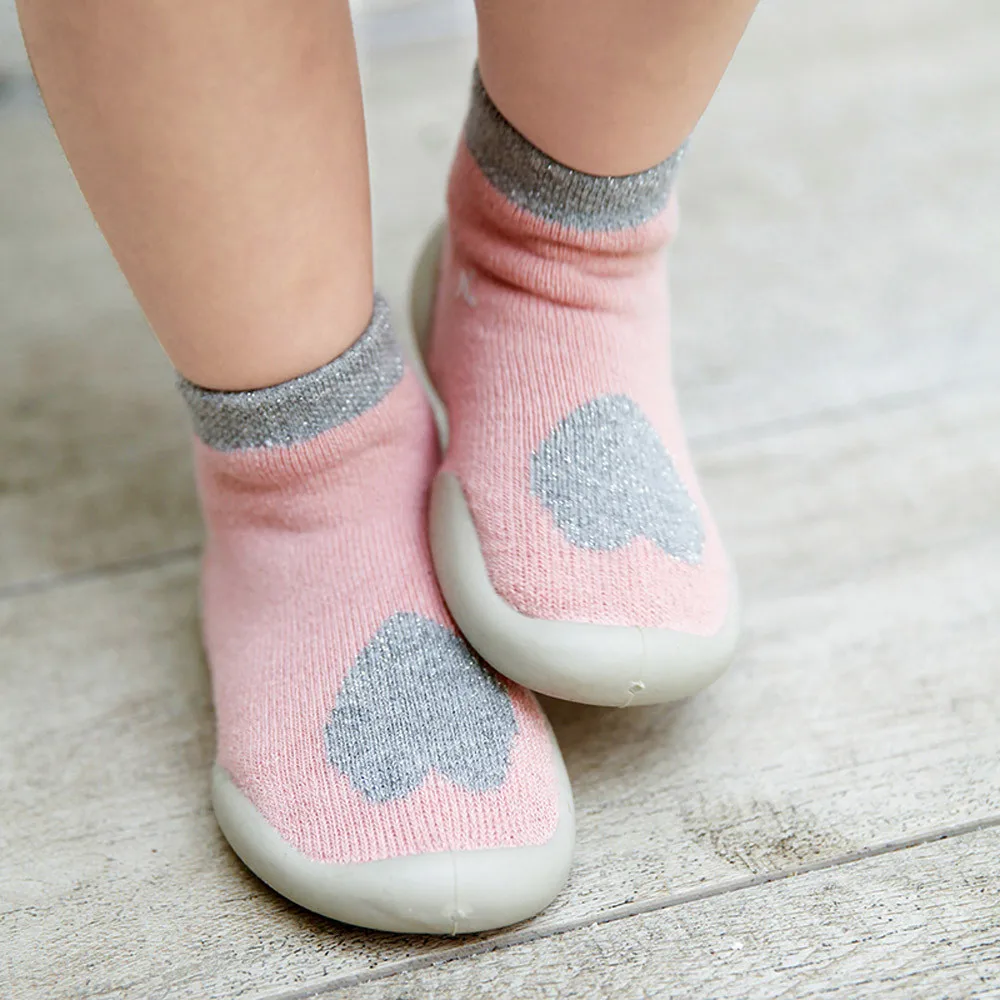 Newborn Winter Cartoon Baby Socks Baby Steps Anti Slip Cotton Print Children Cute Floor Knit Warm Socks Baby Step Socks L In Foot Socks From Mother Kids On Aliexpress