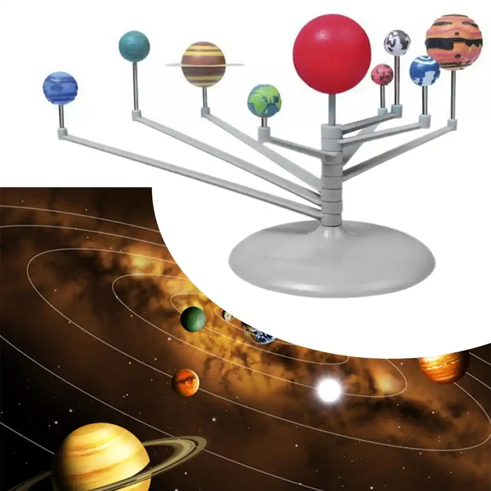 BASOYO Sistema Solare Planetario Kit di scienze Fai-da-Te Modello di Pianeta Giocattoli con Stelo Regalo per Bambini Ragazzi per Bambini Progetti scientifici 