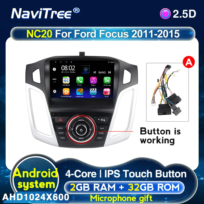 Автомагнитола для Ford Focus 3 Mk 2011 2019 мультимедийный видеоплеер навигация GPS Android 2 ГБ +