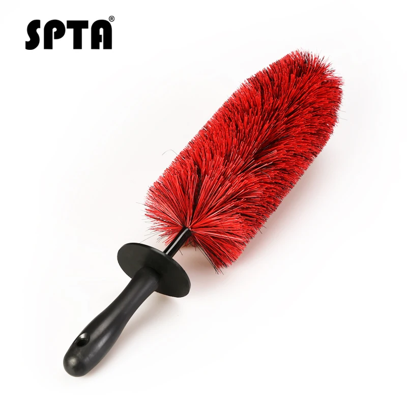 

SPTA 18" Long Wheel Brush Car Beauty Accessories Auto Detailing Cleaning Brushes for Car Wheel Hubs Tire Rims Spokes Cleaning