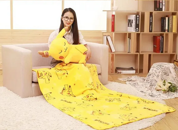 Аниме подушка в форме Пикачу Подушка с одеялом нем разные узоры|cushion blanket|anime