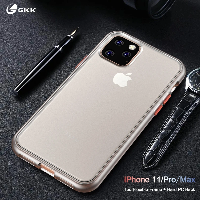 Чехол gkk для iphone 11 Pro Max роскошный жесткий матовый чехол задней панели из