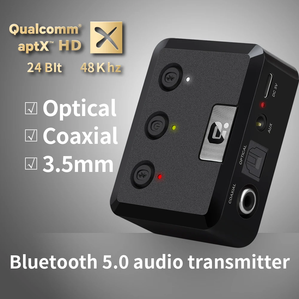 Передатчик APTX HD Bluetooth 5 0 CSR8675 аудио беспроводной USB адаптер 3 мм