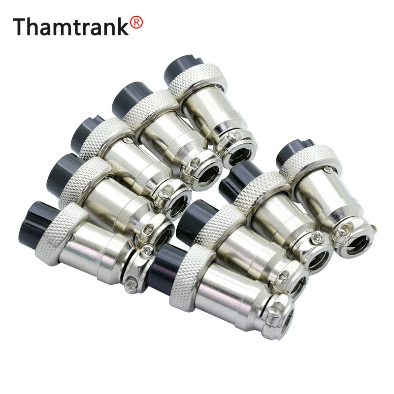 100pcs/lot GX16 Aviation Plug Jack Male & Female 2 3 4 5 6 7 8 9 10Pin 16mm L70-78 Circular Socket Panel XLR Wire Connector
